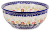 Polish Pottery 9" Bowl (Flower Power) | M086T-JS14 at PolishPotteryOutlet.com