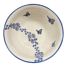Polish Pottery 9" Bowl (Butterfly Garden) | M086T-MOT1 Additional Image at PolishPotteryOutlet.com