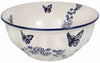Polish Pottery 9" Bowl (Butterfly Garden) | M086T-MOT1 at PolishPotteryOutlet.com