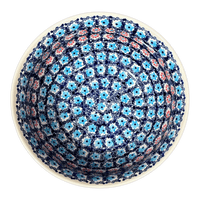 A picture of a Polish Pottery Bowl, Round, 9" Bowl in "Daisy Circle" by Manufaktura | M086T-MS01 as shown at PolishPotteryOutlet.com/products/9-bowl-ms01-m086t-ms01