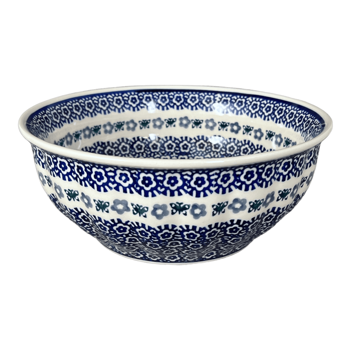 Bowl, Round, 9" Bowl in "Butterfly Border" by Manufaktura | M086T-P249