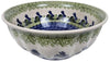 Polish Pottery 9" Bowl (Bunny Love) | M086T-P324 at PolishPotteryOutlet.com