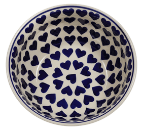 Polish Pottery 9" Bowl (Whole Hearted) | M086T-SEDU Additional Image at PolishPotteryOutlet.com