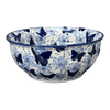 Polish Pottery 9" Bowl (Blue Butterfly) | M086U-AS58 at PolishPotteryOutlet.com