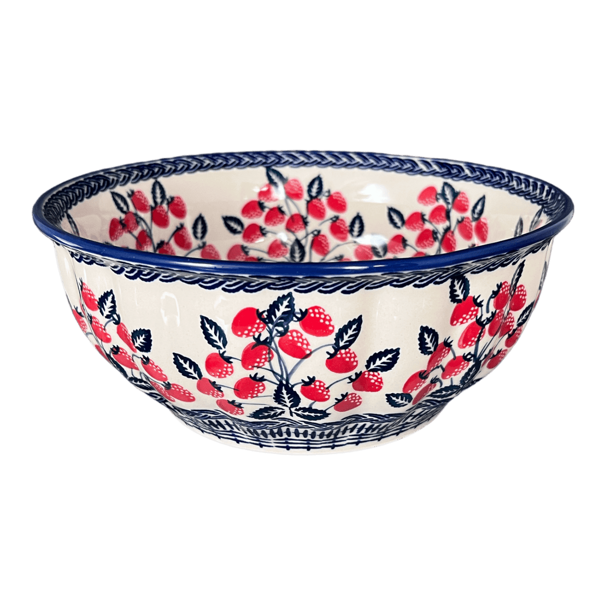 Bowl, Round, 9" Bowl in "Fresh Strawberries" by Manufaktura | M086U-AS70