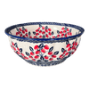 Polish Pottery 9" Bowl (Fresh Strawberries) | M086U-AS70 at PolishPotteryOutlet.com