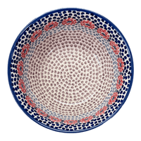 A picture of a Polish Pottery 9" Bowl (Falling Petals) | M086U-AS72 as shown at PolishPotteryOutlet.com/products/9-bowl-falling-petals-m086u-as72