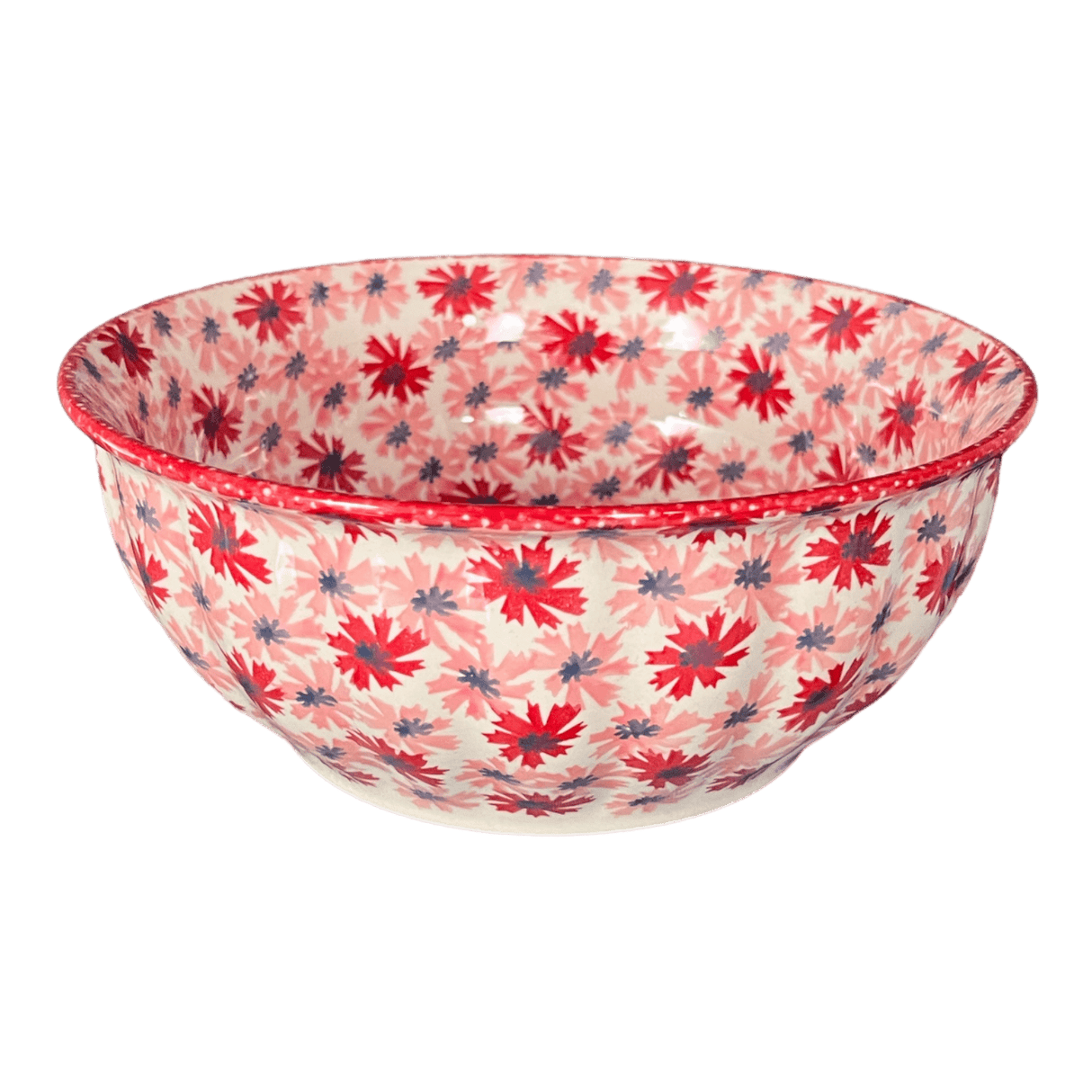 Bowl, Round, 9" Bowl in "Scarlet Daisy" by Manufaktura | M086U-AS73