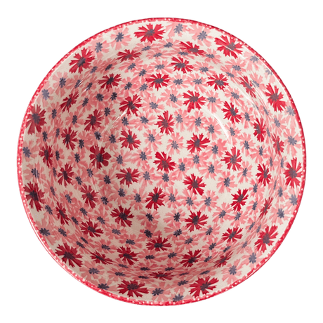 Bowl, Round, 9" Bowl in "Scarlet Daisy" by Manufaktura | M086U-AS73