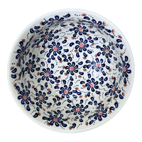 A picture of a Polish Pottery 9" Bowl (Floral Fireworks) | M086U-BSAS as shown at PolishPotteryOutlet.com/products/9-bowl-floral-fireworks-m086u-bsas