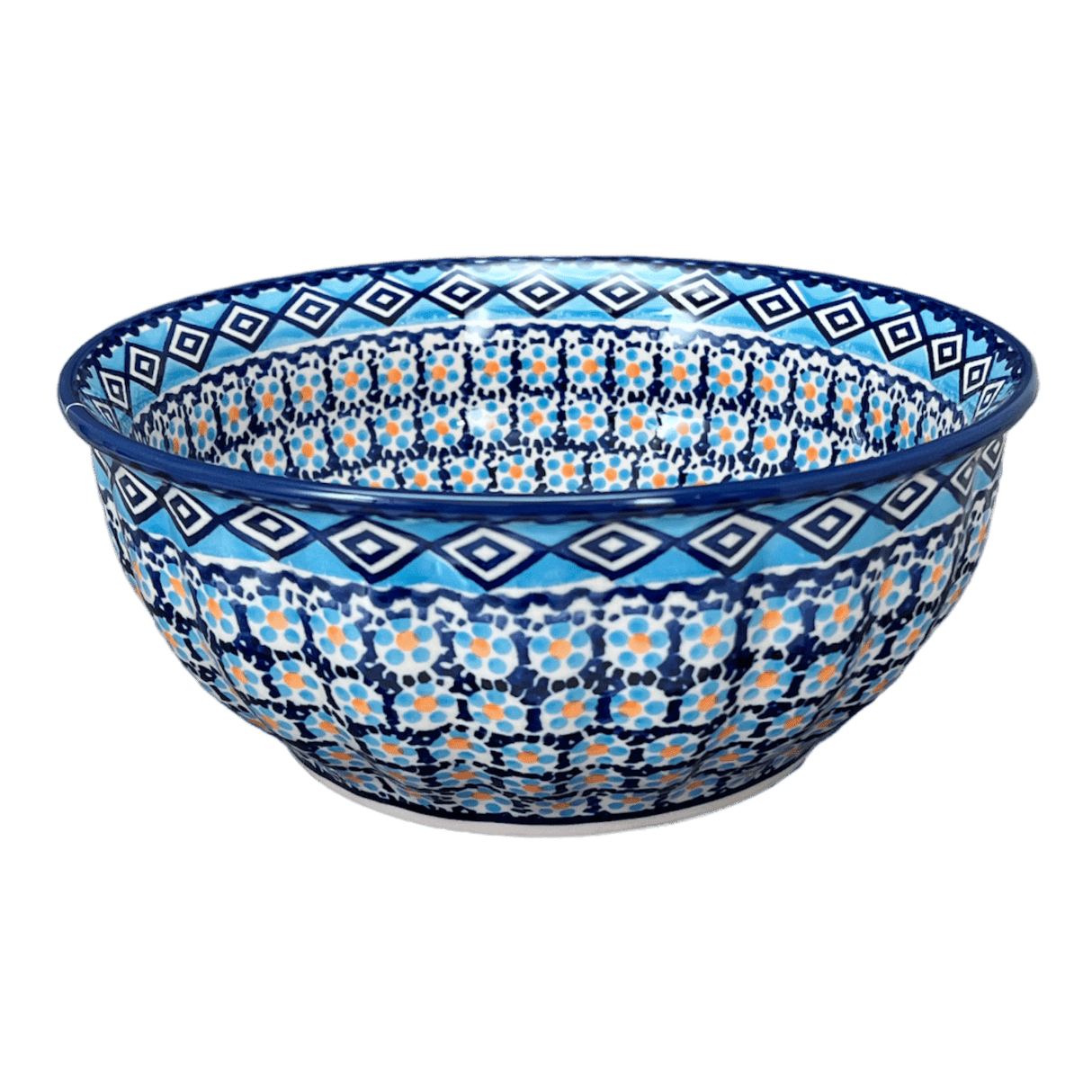 Bowl, Round, 9" Bowl in "Blue Diamond" by Manufaktura | M086U-DHR