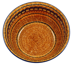 Polish Pottery 9" Bowl (Desert Sunrise) | M086U-KLJ Additional Image at PolishPotteryOutlet.com