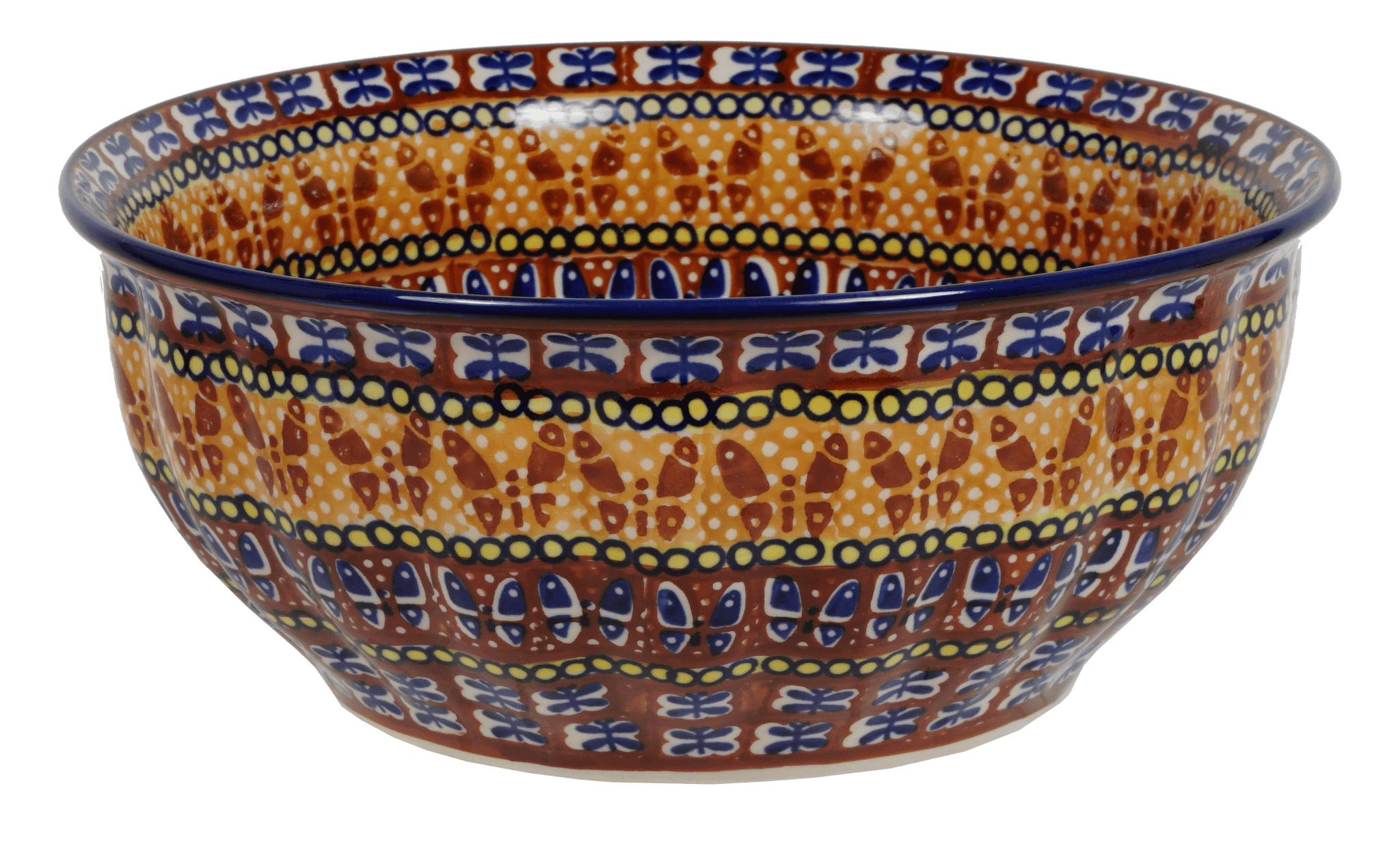 12.5 Extra Large Deep Bowl 8qts - Color Palette Polish Pottery