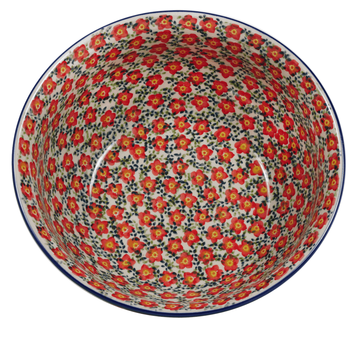 Bowl, Round, 9" Bowl in "Floral Revival Red" by Manufaktura | M086U-MCZE