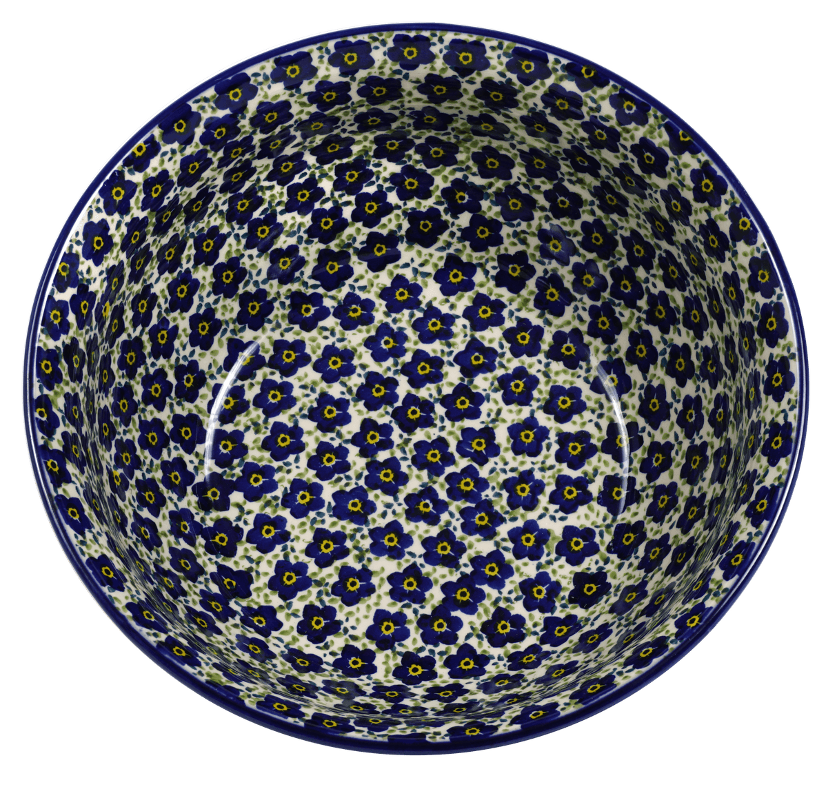 Bowl, Round, 9" Bowl in "Floral Revival Blue" by Manufaktura | M086U-MKOB