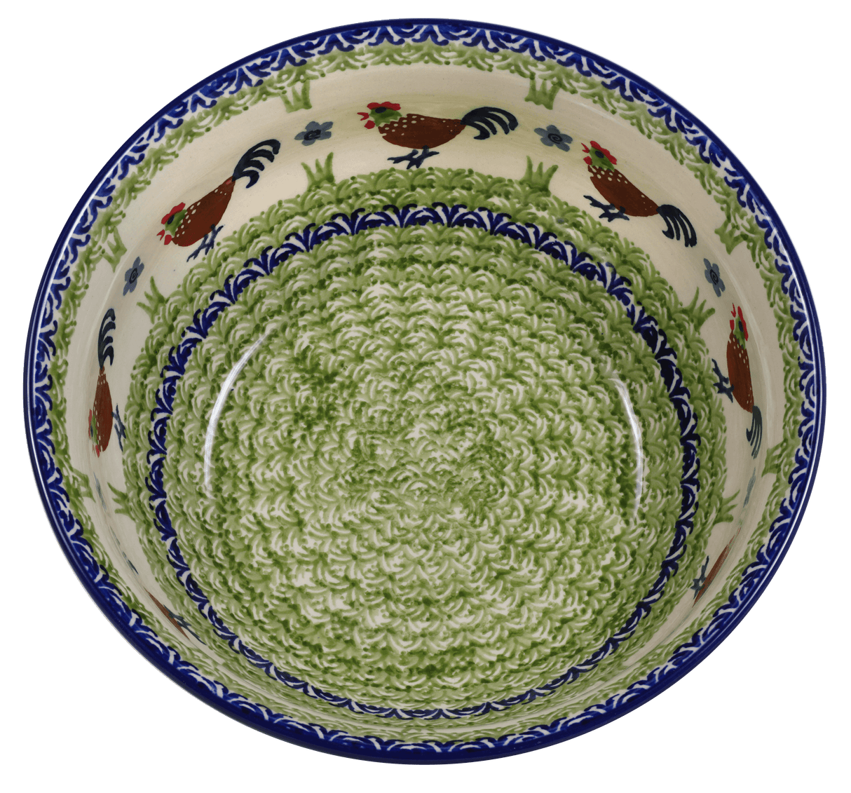 Bowl, Round, 9" Bowl in "Chicken Dance" by Manufaktura | M086U-P320