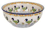 Bowl, Round, 9" Bowl in "Ducks in a Row" by Manufaktura | M086U-P323