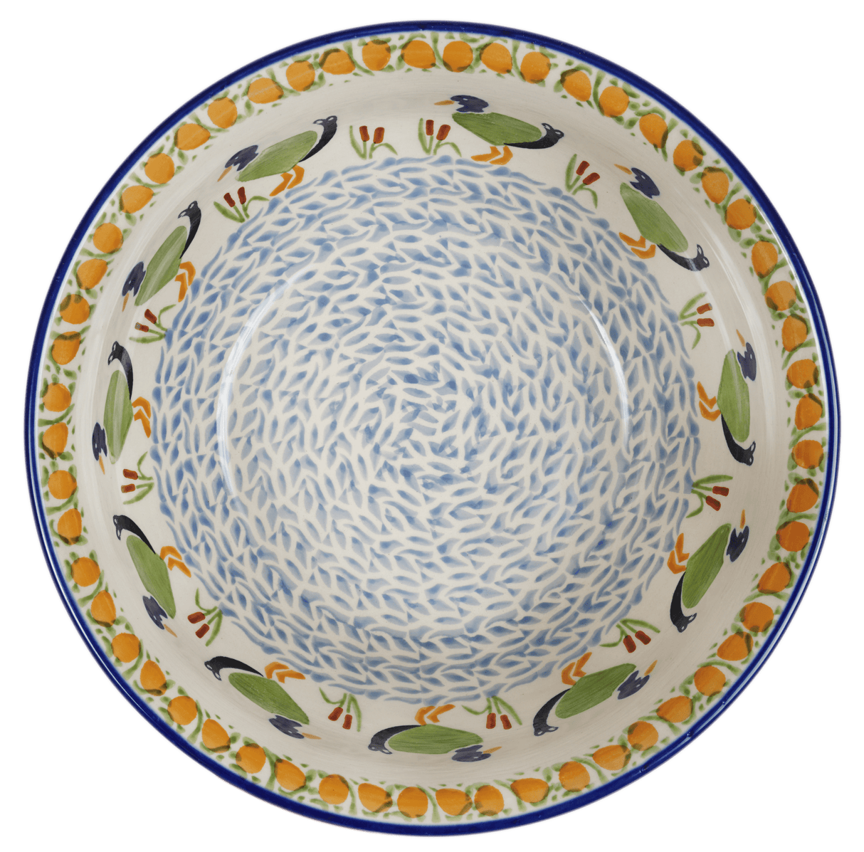 Bowl, Round, 9" Bowl in "Ducks in a Row" by Manufaktura | M086U-P323