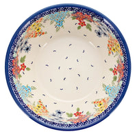 A picture of a Polish Pottery 11" Bowl (Brilliant Garden) | M087S-DPLW as shown at PolishPotteryOutlet.com/products/11-bowl-brilliant-garden-m087s-dplw