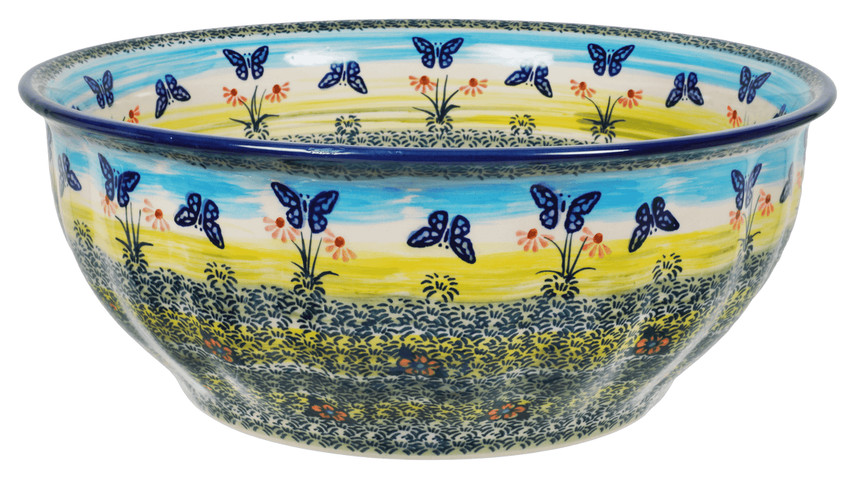 Bowl, Round, 11" in "Butterflies in Flight" by Manufaktura | M087S-WKM