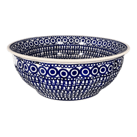 A picture of a Polish Pottery 11" Bowl (Gothic) | M087T-13 as shown at PolishPotteryOutlet.com/products/11-bowl-gothic-m087t-13