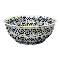 A picture of a Polish Pottery 11" Bowl (Green Tea Garden) | M087T-14 as shown at PolishPotteryOutlet.com/products/11-bowl-green-tea-garden-m087t-14