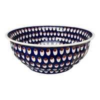 A picture of a Polish Pottery 11" Bowl (Pheasant Feathers) | M087T-52 as shown at PolishPotteryOutlet.com/products/11-bowl-pheasant-feathers-m087t-52