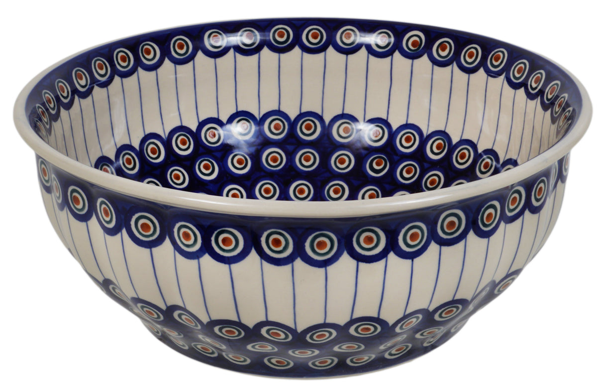 Bowl, Round, 11" in "Peacock in Line" by Manufaktura | M087T-54A