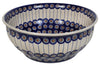 Polish Pottery 11" Bowl (Peacock in Line) | M087T-54A at PolishPotteryOutlet.com