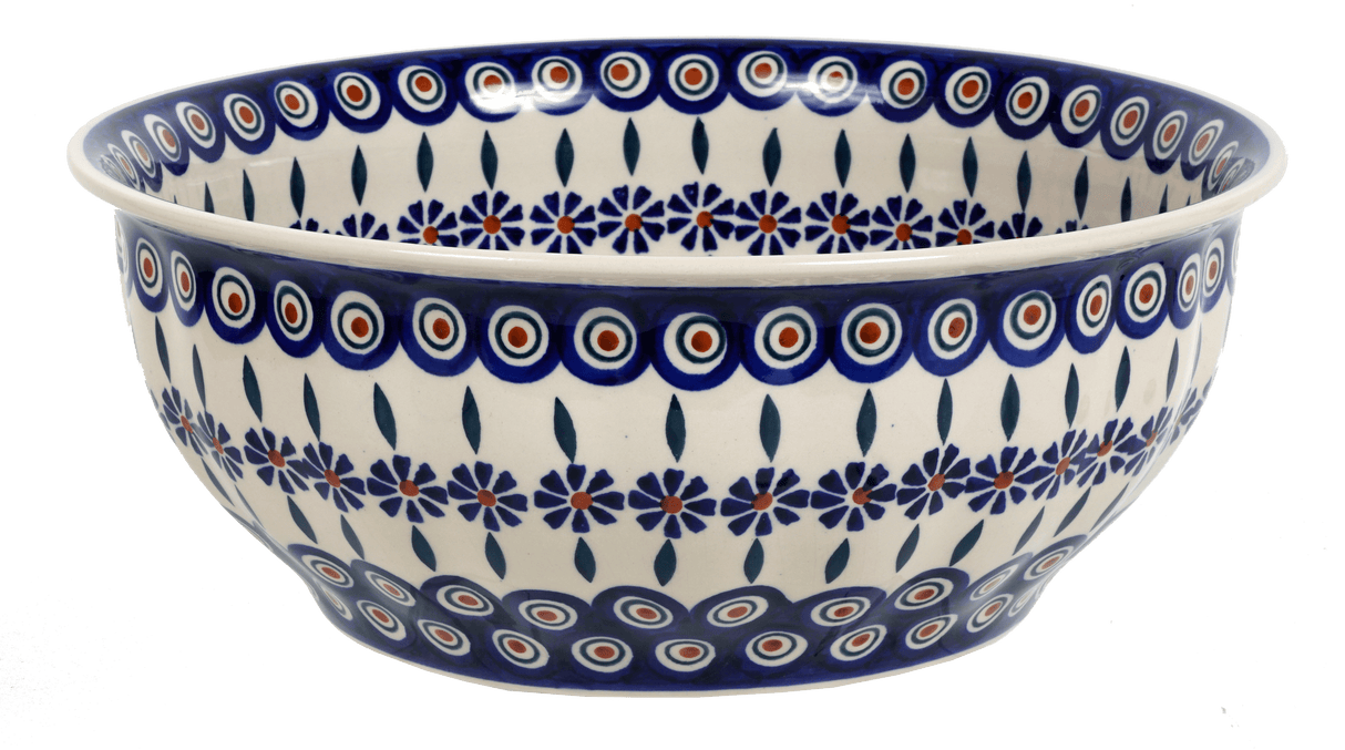 Bowl, Round, 11" in "Floral Peacock" by Manufaktura | M087T-54KK