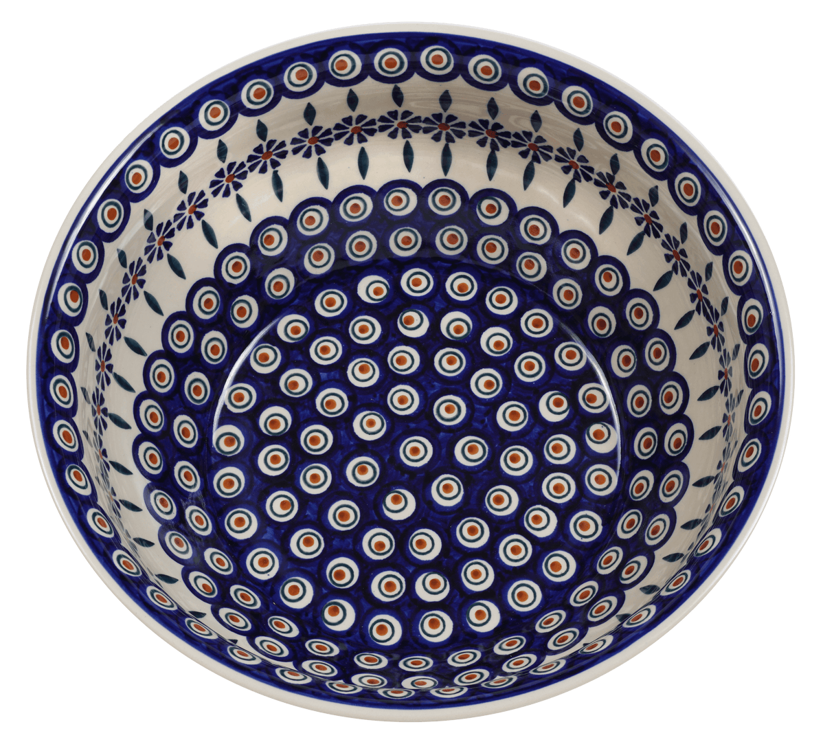 Bowl, Round, 11" in "Floral Peacock" by Manufaktura | M087T-54KK