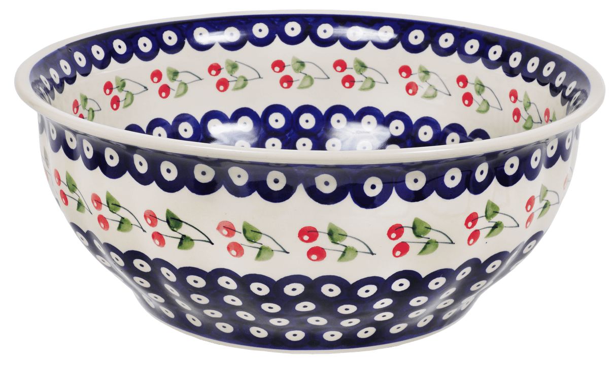 Bowl, Round, 11" in "Cherry Dot" by Manufaktura | M087T-70WI