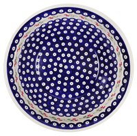 A picture of a Polish Pottery 11" Bowl (Cherry Dot) | M087T-70WI as shown at PolishPotteryOutlet.com/products/11-bowls-cherry-dot