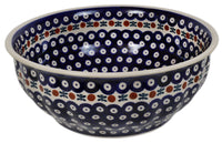 A picture of a Polish Pottery 11" Bowl (Mosquito) | M087T-70 as shown at PolishPotteryOutlet.com/products/11-bowls-mosquito