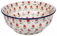 A picture of a Polish Pottery 11" Bowl (Simply Beautiful) | M087T-AC61 as shown at PolishPotteryOutlet.com/products/11-bowls-simply-beautiful