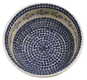 Polish Pottery 11" Bowl (Lily of the Valley) | M087T-ASD Additional Image at PolishPotteryOutlet.com