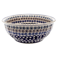 A picture of a Polish Pottery 11" Bowl (Floral Chain) | M087T-EO37 as shown at PolishPotteryOutlet.com/products/11-bowl-floral-chain-m087t-eo37