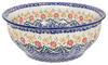 Polish Pottery 11" Bowl (Flower Power) | M087T-JS14 at PolishPotteryOutlet.com