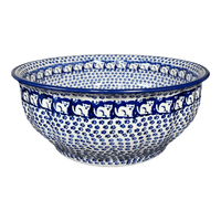 A picture of a Polish Pottery 11" Bowl (Kitty Cat Path) | M087T-KOT6 as shown at PolishPotteryOutlet.com/products/11-bowls-kitty-cat-path