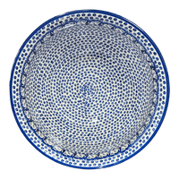 A picture of a Polish Pottery 11" Bowl (Kitty Cat Path) | M087T-KOT6 as shown at PolishPotteryOutlet.com/products/11-bowls-kitty-cat-path