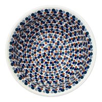 A picture of a Polish Pottery 11" Bowl (Fall Confetti) | M087U-BM01 as shown at PolishPotteryOutlet.com/products/11-bowl-berry-bunches-m087u-bm01