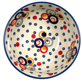 Polish Pottery 6" Bowl (Bubble Machine) | M089M-AS38 Additional Image at PolishPotteryOutlet.com
