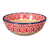 A picture of a Polish Pottery 6" Bowl (Psychedelic Swirl) | M089M-CMZK as shown at PolishPotteryOutlet.com/products/6-bowl-psychedelic-swirl-m089m-cmzk