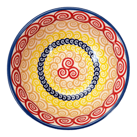 Polish Pottery 6" Bowl (Psychedelic Swirl) | M089M-CMZK Additional Image at PolishPotteryOutlet.com