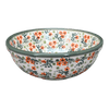 Polish Pottery 6" Bowl (Peach Blossoms) | M089S-AS46 at PolishPotteryOutlet.com