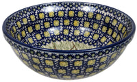 A picture of a Polish Pottery 6" Bowl (Iris) | M089S-BAM as shown at PolishPotteryOutlet.com/products/6-bowls-iris