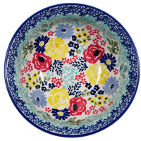 A picture of a Polish Pottery 6" Bowl (Garden Party) | M089S-BUK1 as shown at PolishPotteryOutlet.com/products/6-bowls-garden-party