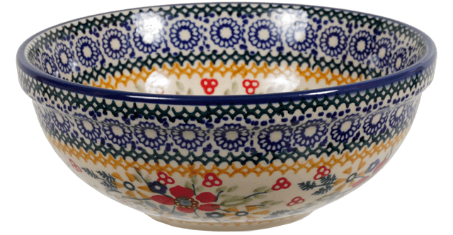 Bowl, Round, 6" in "Ruby Bouquet" by Manufaktura | M089S-DPCS