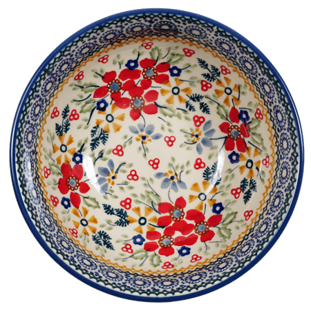 Bowl, Round, 6" in "Ruby Bouquet" by Manufaktura | M089S-DPCS