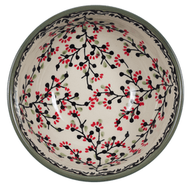 Polish Pottery 6" Bowl (Cherry Blossom) | M089S-DPGJ Additional Image at PolishPotteryOutlet.com